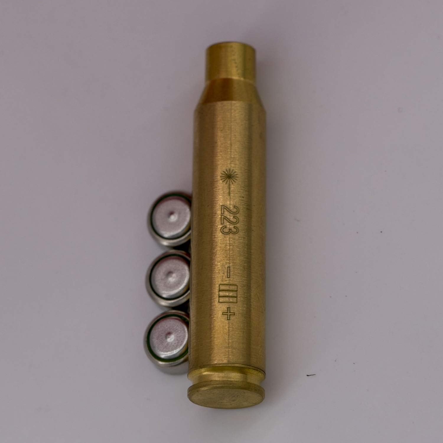 MAYMOC 223 Bore Sight Red Dot Cartridge with 2 Sets of Batteries, Black, CM - Image 4