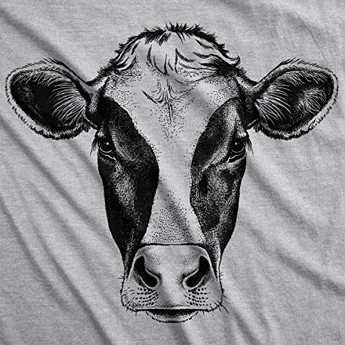 Mens Ask Me About My Cow Funny Farm Animal Flip Up T shirt (Grey) S