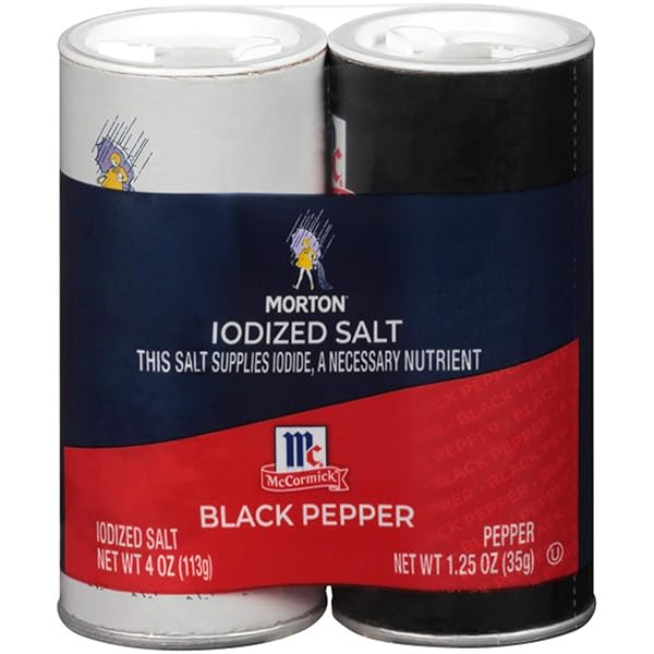 MORTON MCCORMICK IODIZED SALT & PEPPER, SHAKER SET,...