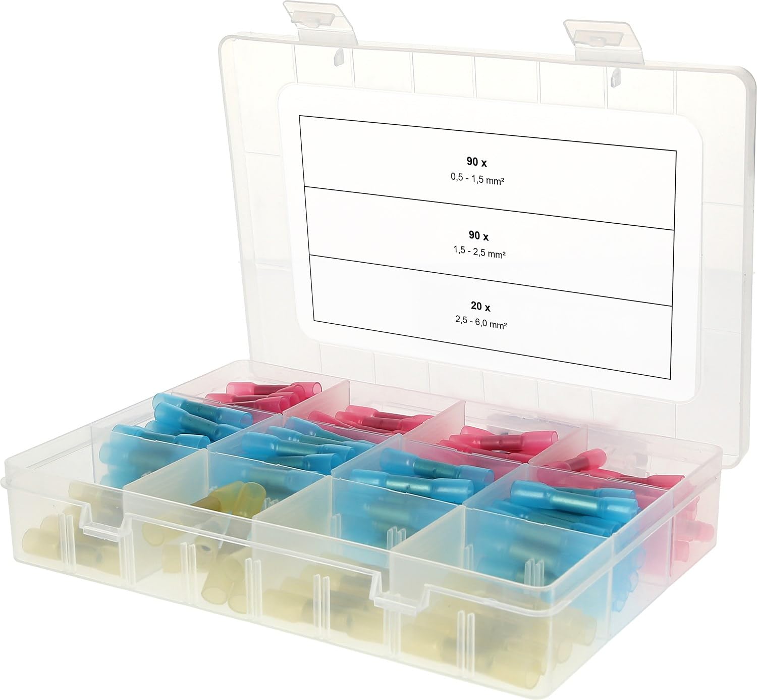 KS Tools 970.0790 Assortment Shrink Butt connectors, 0.5 mm² - 6.0 mm², 200 pcs.