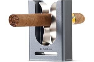 Caddura Magnetic Cigar Holder - Ultimate Golf Accessory for Cigar Lovers, Magnetic Grip and Loop Strap for Golf Cart, Adjustable Clip (30-60 Ring Gauge), Aluminum Alloy, For Golfing, Grilling, Fishing