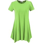 Topdress Women's Loose Fit Swing Shirt Casual Tunic Top for Leggings