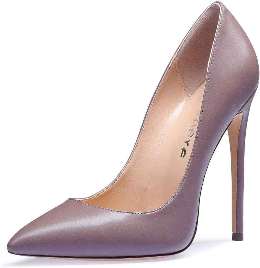 CASTAMERE Womens High Heels Party Wedding Pointed Toe Slip On Court Shoes Classic Elegant Pumps 4.7IN Stiletto Heels