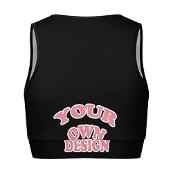 Custom Bras for Women Personalized Crop Tops with