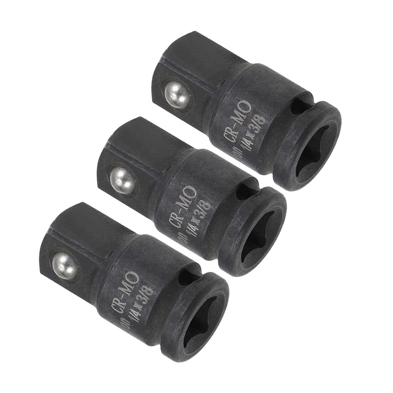 CoCud Socket Adapter, 1/4" Female to 3/8" Male CR-MO Impact Driver & Wrench Tool - (Applications: for Mechanical Equipment Repair), 3-Pieces