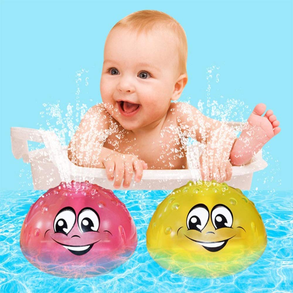 Jouets Amusants Pour Le Bain Flottant Womdee Bebe Toddler Jouet De Bain Bath Toy Light Cute Infant Children Electric Induction Sprinkler Toy Light Play Bath Water Toys Pour Tout Petits Filles Garcons Bebe Puericulture