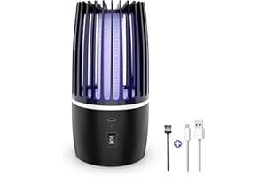 Electric Fly Catcher, Portable Bug Zapper, 4000mAh Rechargeable Mosquito Killer, 2 in 1 Killer with UV Lamp and Lighting Lamp
