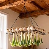 Iron Garlic&amp;Herb Drying Rack,81-Hole Space-Saving Indoor &amp; Outdoor Holder | Metal Dryer with 20 S-Hooks for Flower, Onion,Resistant Hanging Organizer for Indoor &amp; Outdoor Use&ndash;Ideal for Home Gardeners