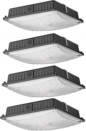 1000led Led Canopy Lights 45w 4 Pack Ceiling Fixtures Carport