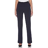 Rafaella Womens Curvy Gabardine Slim Leg Stretch Dress Pant, 30 Inch Inseam, Pull-on, with Pockets (Petite Size 4-14)