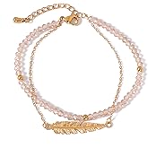 TaYolnFaSo Natural Gemstone Beads Bracelets for Women 18k Gold Plated Handmade Lapis Lazuli Garnet Link Bracelet Turquoise Jewelry Valentine's Day Gift for Wife Mother Girlfriend