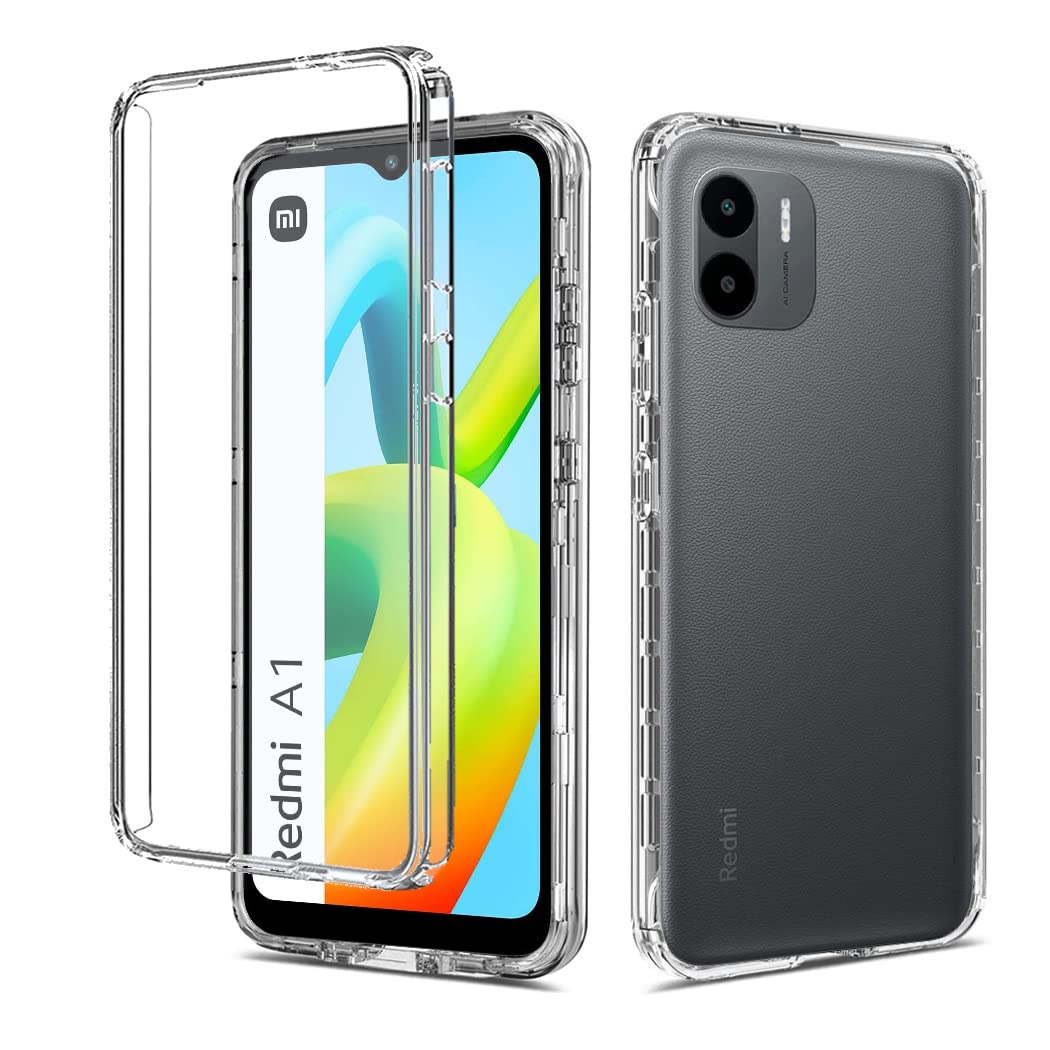 GAPlus Xiaomi A1 A2 Front and Back Case [Built in Screen Protector] Transparent Clear Fully Protection PC Hard Soft Slim Thin Cover Bumper Shockproof For Xiaomi A1 A2 — image 1