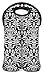 BUILT NY 2-Bottle Neoprene Wine/Water Bottle Tote, Damask Black & White
