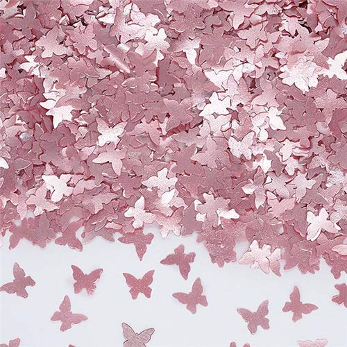 Natural Edible GMO Sugar Nuts Gluten Soy Free Glitter Butterfly (Pink)