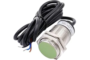 Heschen M30 Inductive Proximity Sensor Switch PR30-10DN2 Cylindrical Type Detector 10mm DC12-24V 3-Wire NPN NC(Normally Closed) CE