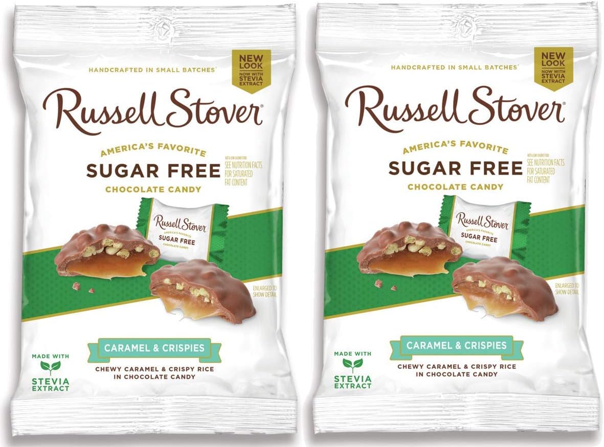 Russell Stover Sugar Free Crispy Caramels 85g X 2 Bags Amazon Co Uk Grocery