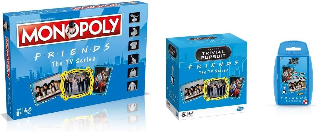 Champion Dreams Limited Friends Monopoly, Trivial Pursuit and Top Trumps Game Bundle