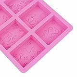 Silicone Moulds Flamingos, 6 Holes Hawaiian Theme
