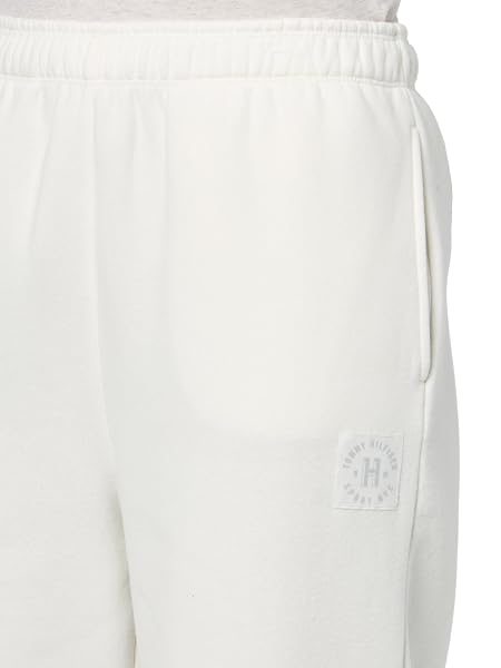 TOMMY HILFIGER WOMEN’S PERFORMANCE FLEECE JOGGER,EGGSHELL,LARGE