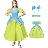 Bvxmsel Evil Stepsisters Costume Drizella Anastasia Cosplay Dress Halloween Princess Costume for Adult Women