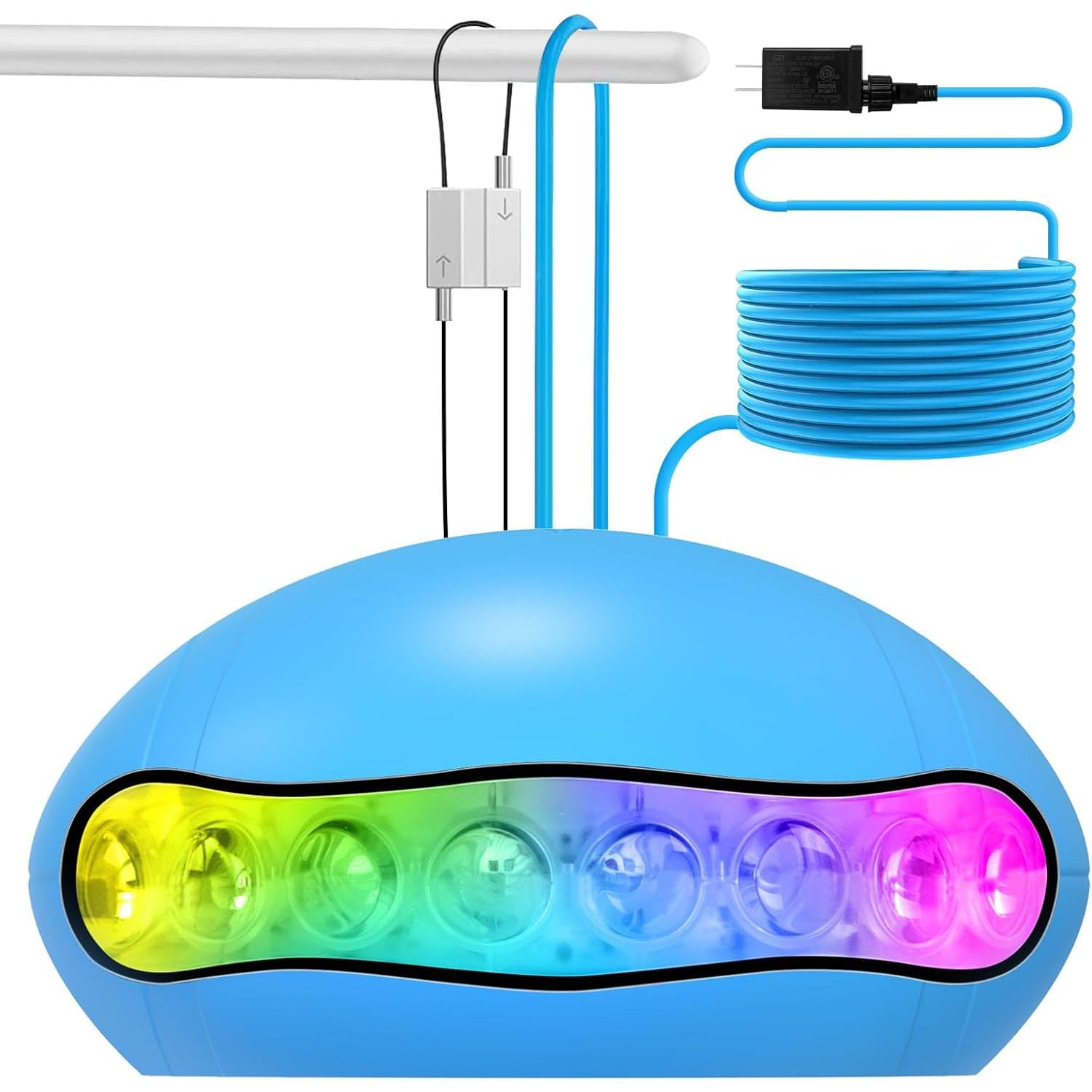 Photo 1 of LED Pool Lights,18W Smart RGB Dimmable Underwater Pool Light with APP Control &Timer, IP68 Waterproof 12V Nicheless Underwater Lights for Aboveground Inground Pools 32Ft Cord