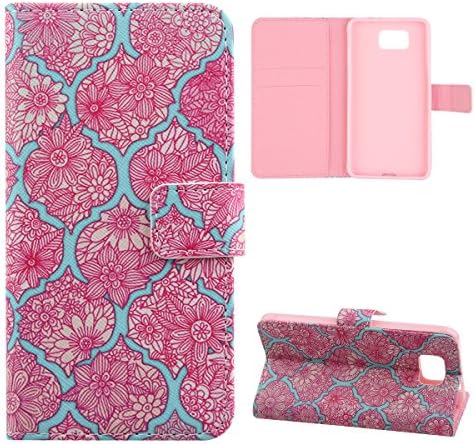 DAMIFNE Case for Samsung Galaxy Alpha G850,Pink Flower Wallet Case for Samsung Galaxy Alpha G850,Fashion Floral PU Leather Flip case for Samsung Galaxy Alpha G850,Inner Pink Soft TPU Case with Card Holder Case for Samsung Galaxy Alpha G850,Elegant Flroal Pattern Carrying Case with Magnetic Closure for Samsung Galaxy Alpha G850(Pink Flower)