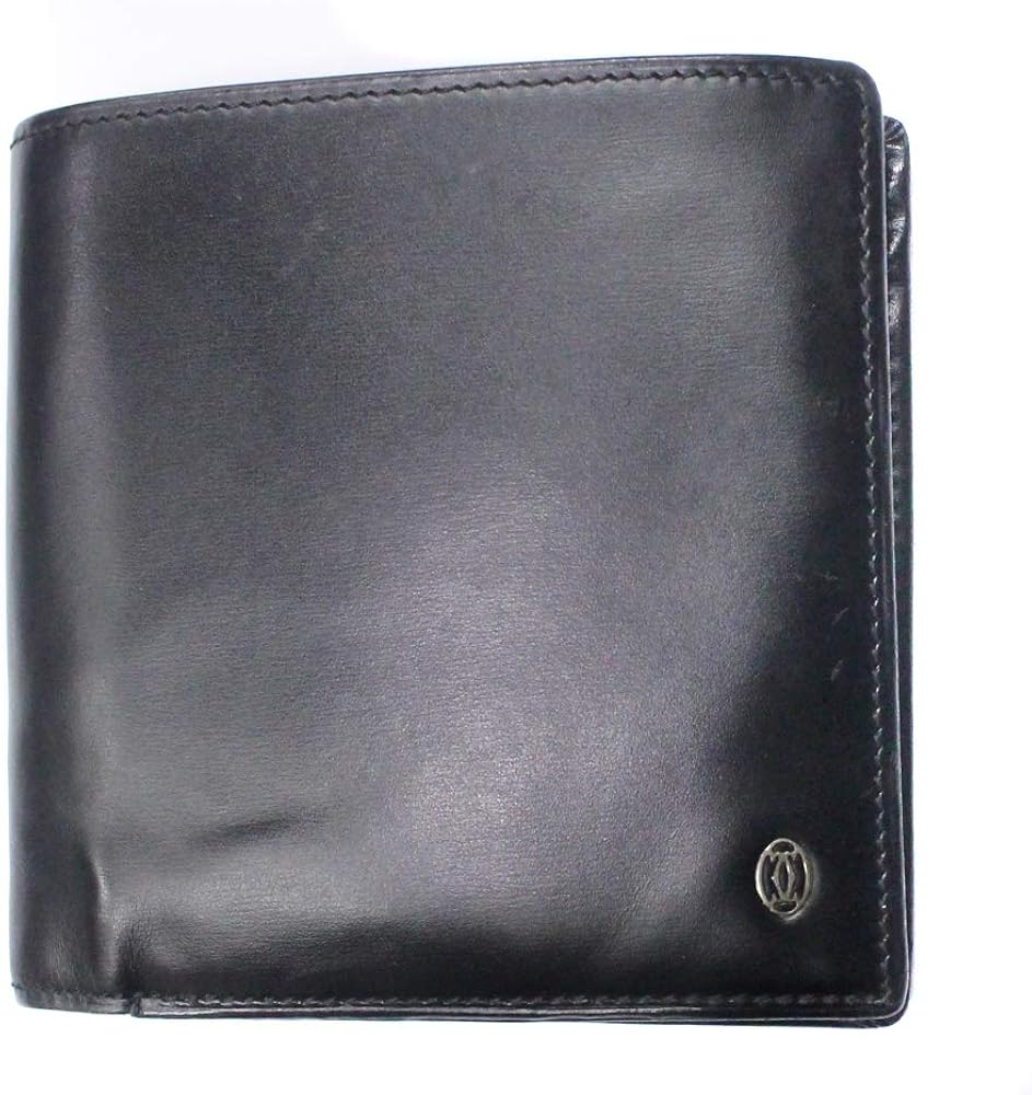 Amazon カルティエ Cartier パシャ 二つ折り財布 ブラック メンズ レザー 中古 メンズバッグ 財布