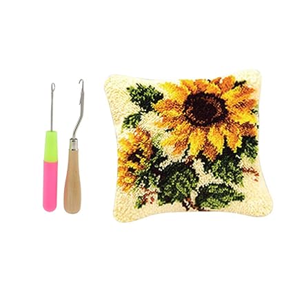 Amazon Com Sm Sunnimix Diy Pillow Case Flower Pattern Latch Hook