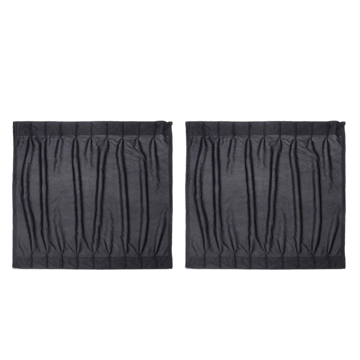 VORCOOL Car Side Window UV Protection Curtain Car Slidable Window Shield 2pcs (Black)