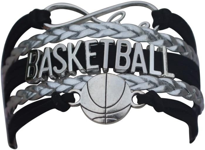Infinity Collection Adjustable Basketball Charm Bracelet