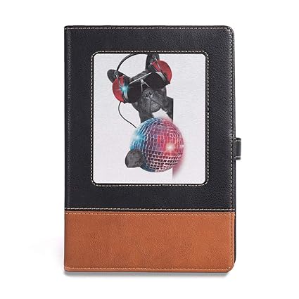 Amazon Com Bound Notebook Music Decor A5 6 1 X 8 6 Leather