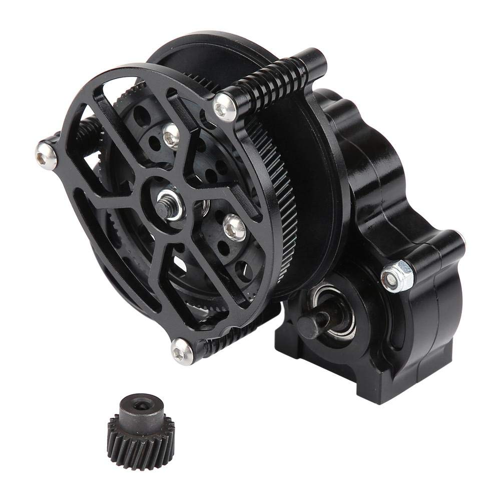 Dilwe RC Car Transmission Gear Box with Gear, Metal RC Transmission Box for Axial SCX10 Crawler Car Replacement Upgrade Part Accessory