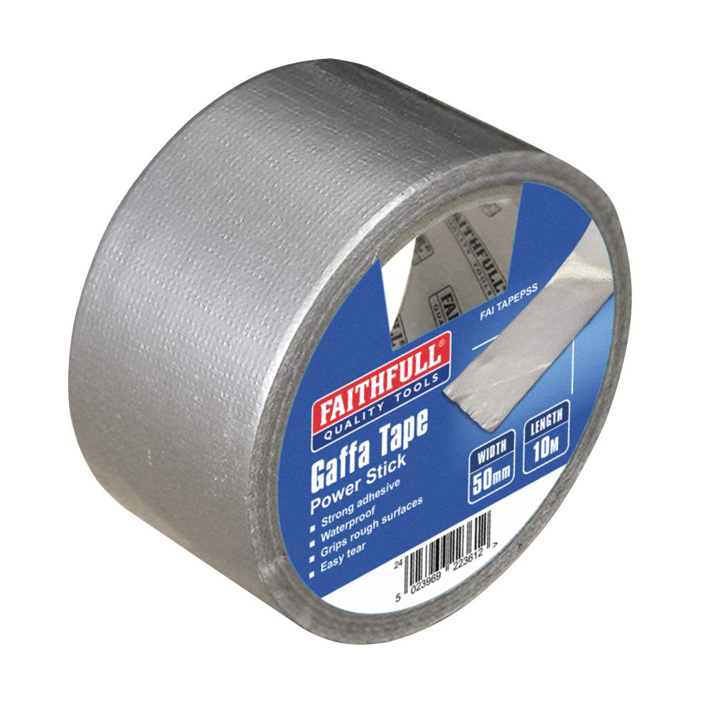 Faithfull FAITAPEPSS Power Stick Gaffa Tape 50mm x 10M Silver