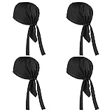 4 Pack Chef Bandanas for Men, Back Chef Hat Tie