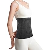 Thick Double-Layer Cashmere Stomach Warmer Belt, Grey Belly Warming Support for Men and Women, Winter Use, 11.22 X 10.82 Inch