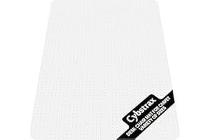 Cybstrax Office Chair Mat for Carpet Floor, 0.1" Thick 55" x 36" Heavy Duty Computer Chair Mats for Low Pile Carpet, Transparent Carpet Protector Floor Mats for Home (Rectangular)