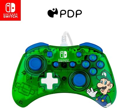 PDP Rock Candy Wired Gaming Switch Pro Controller Official License Luigi OLED