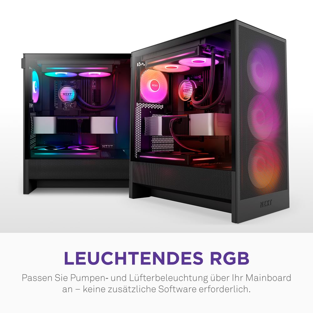 NZXT Kraken Core 240 RGB – AIO CPU-Flüssigkeitskühler – Anpassbares LCD-Display – Hochleistungs-Lüfter – Kompatibel mit Intel® & AMD® Sockel – Core 240 RGB – Schwarz 8