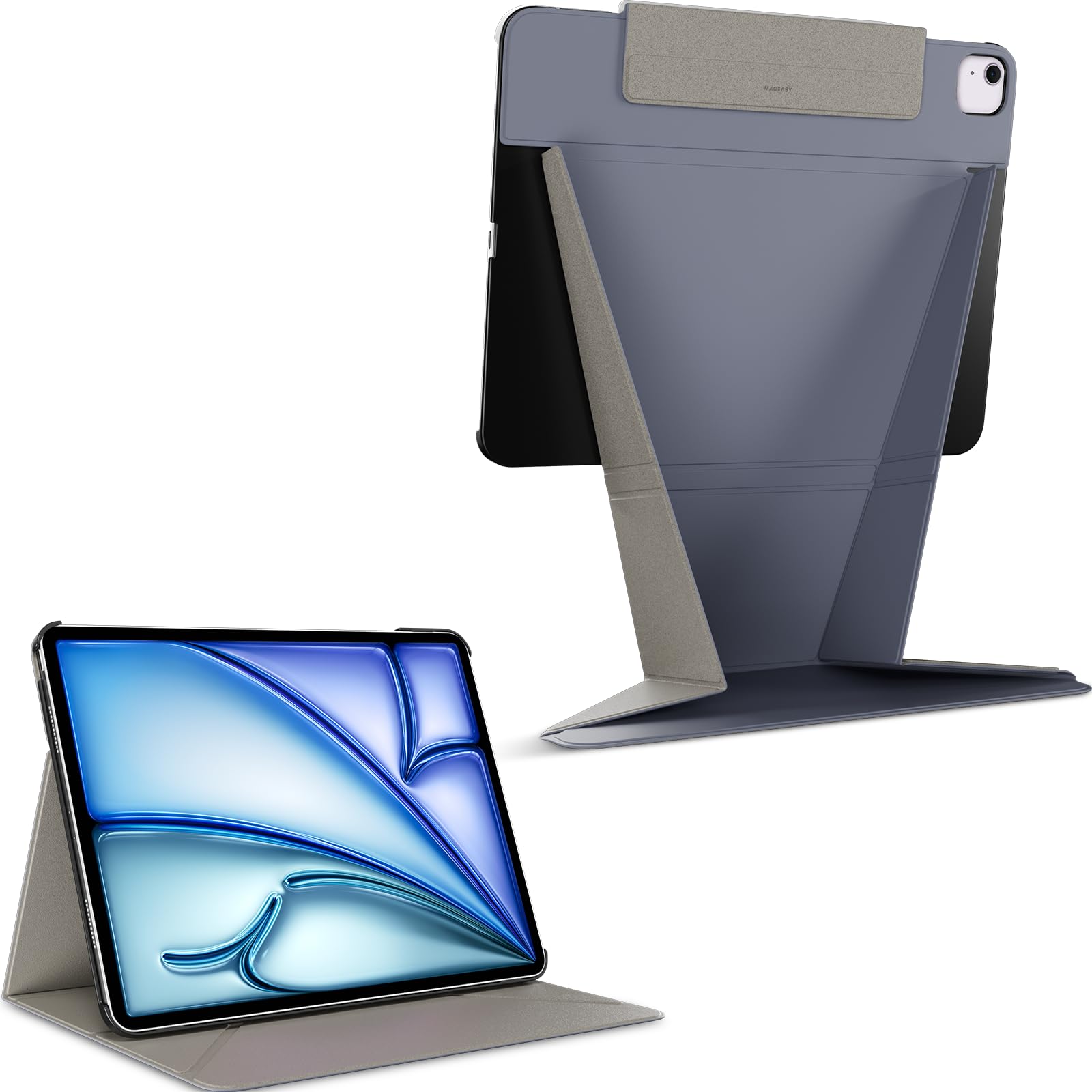 Photo 1 of MAGEASY Multi-Angle Case for 2025 M3 & 2024 M2 iPad Air 11" - Turn iPad Into A Monitor, Float Folio Case with Scratch Resistant & Anti-Stain, Portable iPad Stand | Lift - Alaskan Blue