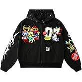 SOLY HUX Boy's Graphic Zip Up Hoodie Y2k Long Sleeve Hooded Sweatshirt Jacket Streetwear