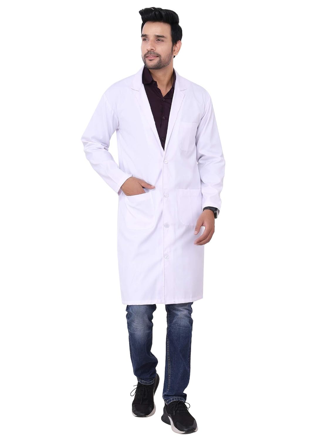 Buy Apron Lab Coat Unisex 100 Pure Cotton Full Sleeves Long Coat