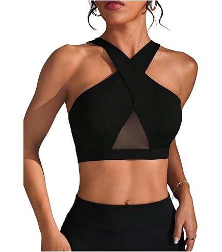 Anemone Sexy Criss-Cross Strappy Front Design Bra Top, One Size