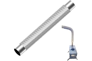 boboni Pellet Stove Pipe - Stainless Steel Flexible Flue Exhaust Stove Pipe | Easy to Set Up Air Duct Stove Vent Hose for Cam
