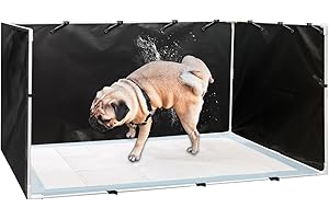 BHYHOK Dog Puppy Pee Pads Holder with High Walls for Dog Training Pee, Dog Litter Box Potty Pads Tray Indoor Waterproof Material Easy Clean for Small Medium Dogs (35"x28.7"x17.3")