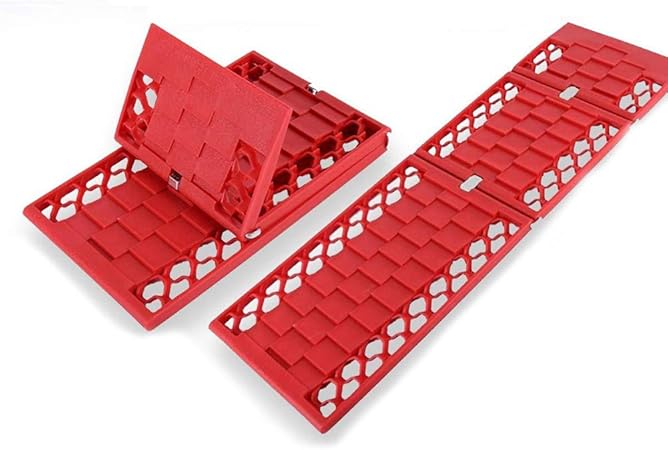 Amazon スタックステップ 2枚組 スタックヘルパー 脱輪 脱出 スノーヘルパー スタックヘルパー 折りたたみ式 砂 雪路の脱出に 緊急対応セット 車 バイク
