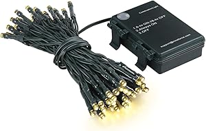 LED String Lights - Battery Operated String Lights- 20FT Waterproof Wreath Lights with 40 LEDs Perfect for Christmas Garland and Xmas Tree Decor - Warm White