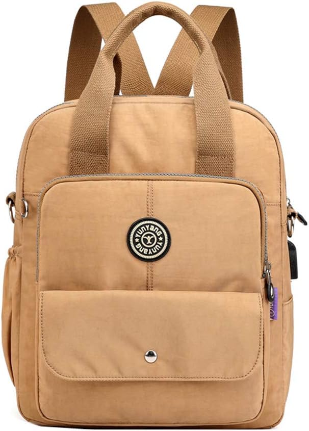 MS6002-1 Verde scuola o da usare a tracolla come borsa per tutti i giorni  università cachi Zaino da viaggio da donna in nylon per computer portatile  Borse a zainetto urban-earth.co.uk