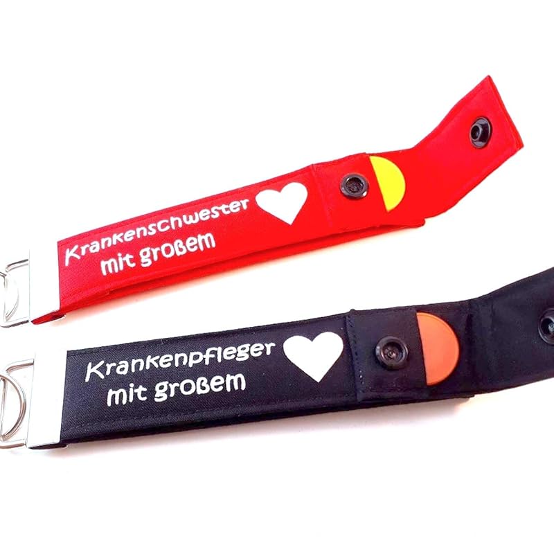 Krankenpfleger mit großem Herz (oder Krankenschwester) PERSONALISIERBARER Schlüsselanhänger