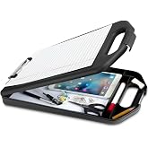 Sunnyclip Storage Clipboard with Handle, Plastic Compartment Hold 200 Letter Sized Paper,Heavy Duty Sturdier Smooth Writing Portable Paperwork Office Classorm Supply for Coache, Contractor