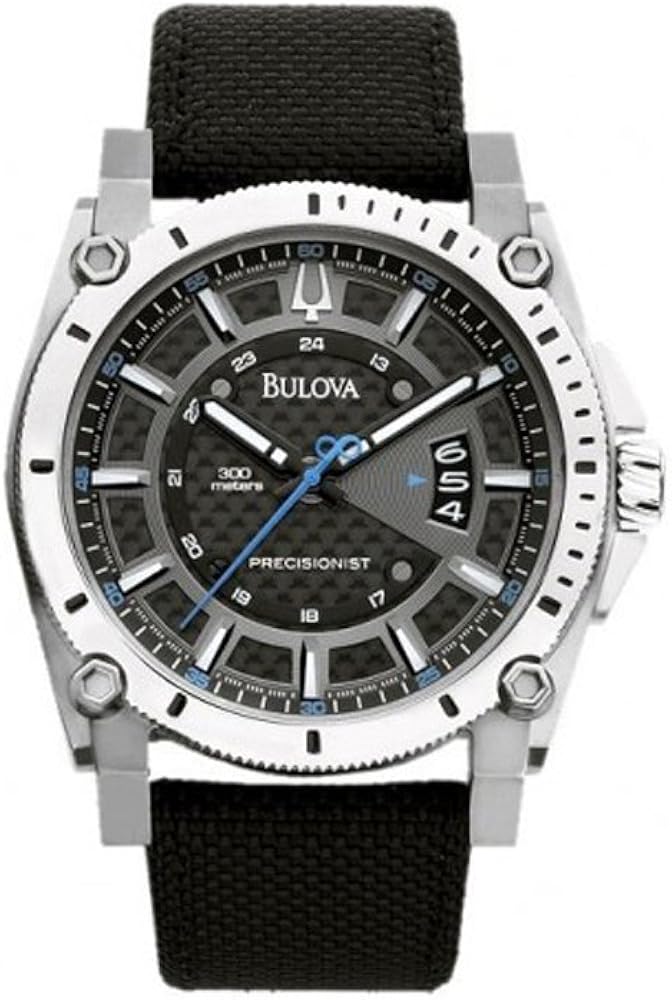 Bulova 96B132 Wristwatch Mens Rubber Strap Black Amazon.co.uk Watches